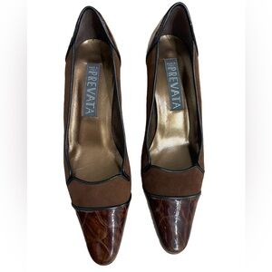Prevata Made In Italy Brown Heels Size 6.5